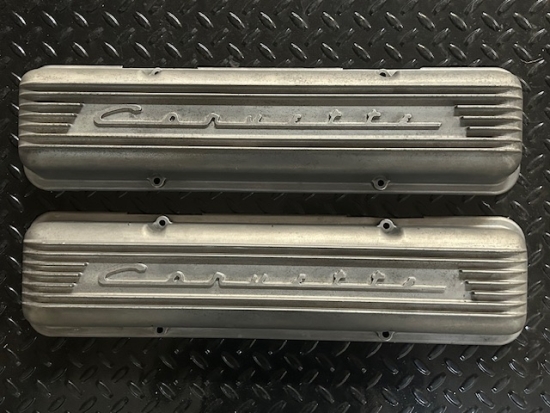 OEM GM Finned Aluminum Valve Covers 59-67 Corvette