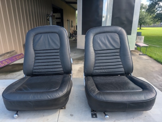 67 Black Leather Seats
