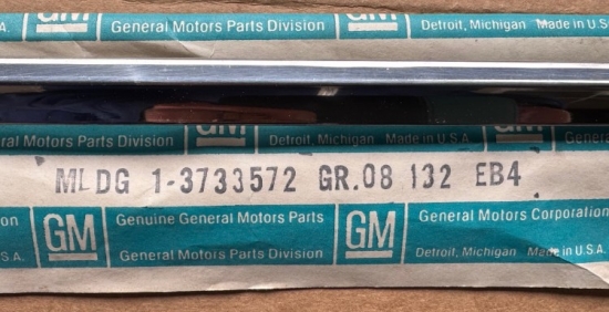 1956-57 RH Rear Lower Cove Trim - NOS #3733572