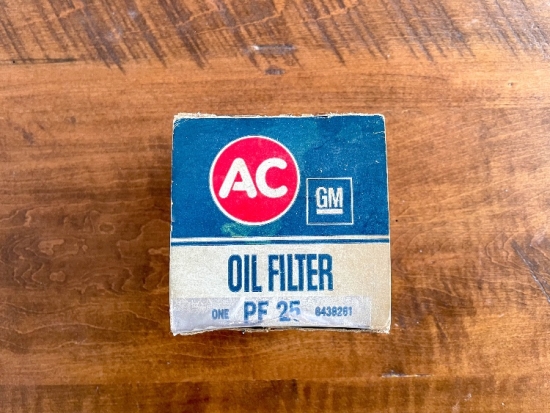 New Old Stock AC PF25 Oil Filter. Late 1970
