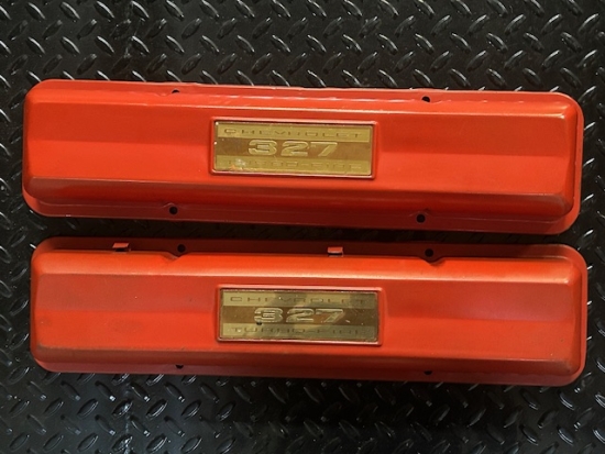 Pair 1963 Corvette Steel Valve Covers