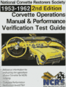 1953-62 NCRS Corvette Operations Manual & PV Test Guide