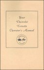 Corvette Owner's Manual 1953