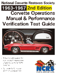 1963-67 NCRS Corvette Operations Manual & PV Test Guide