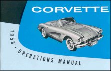Corvette Owner's Manual 1958
