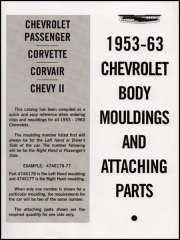 1953-63 Chevrolet Body Mouldings & Attaching Parts