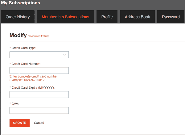 Membership Subscriptions