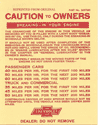 (image for) Break in Oil Instructions